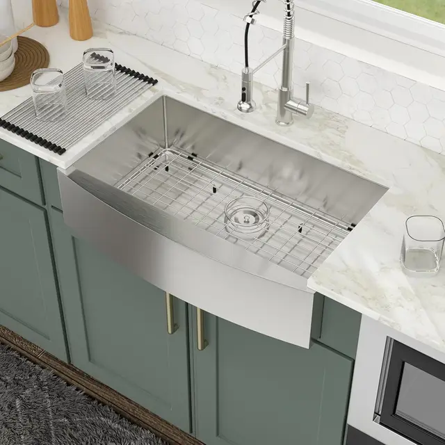 33 In Farmhouse Sink 33x20 InchStainless Steel Farmhouse Sinks