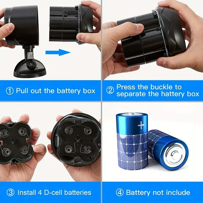 Motion Sensor Outdoor Lights Battery Motion Sensor Light Outdoor 6000K LED Spotlight Outdoor 8W 600 LM Security Lights for Ou