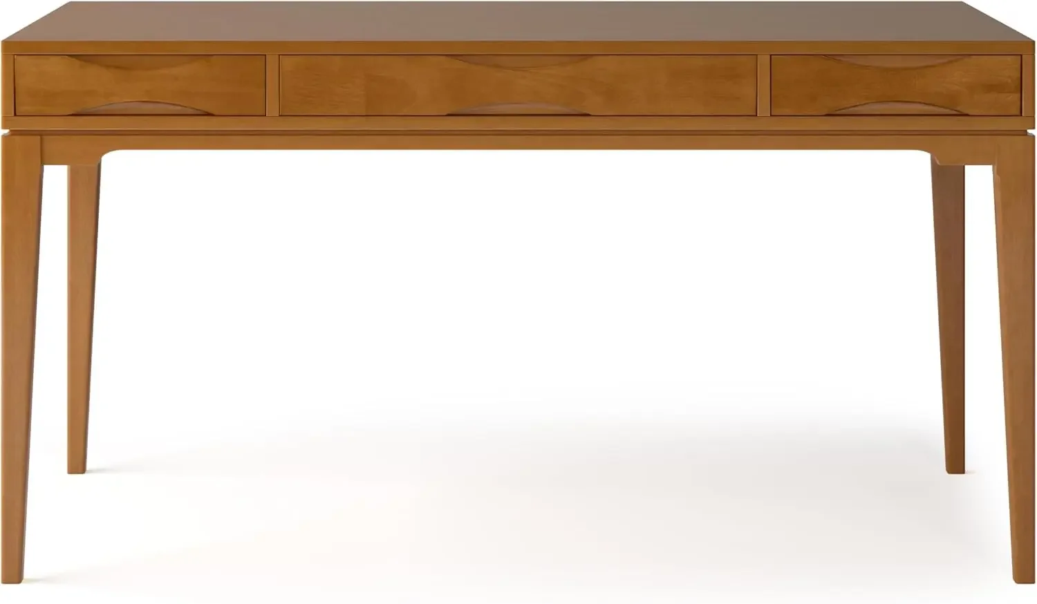 SIMPLIHOME Harper solid wood medieval modern 60 inch wide home office desk, desk, workstation, study desk furniture, 2 drawers 5