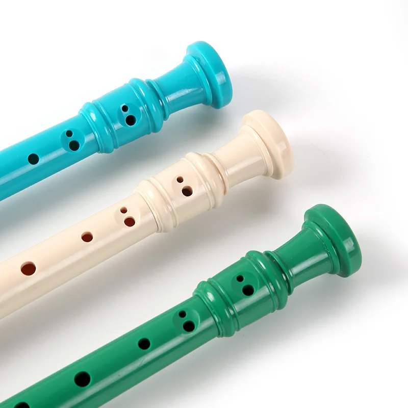1Pc 8 Holes Plastic Recorder Long Flute German-Style Treble Creative Flutes ABS Beginner Student Clarionet Colorful Instrumens