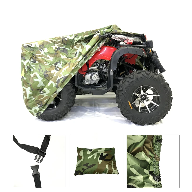 

1 Pcs Universal 190T Beach Quad Bike ATV Camouflage Protector Cover Waterproof Rain Proof Dust Anti-UV Snowproof M L XL XXL XXXL