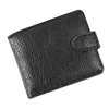 Mens Vintage Wallets Cow Leather Solid Sample Style Zipper&Hasp Purse Card Holders Famous Brand High Quality Male Fashion Wallet 6