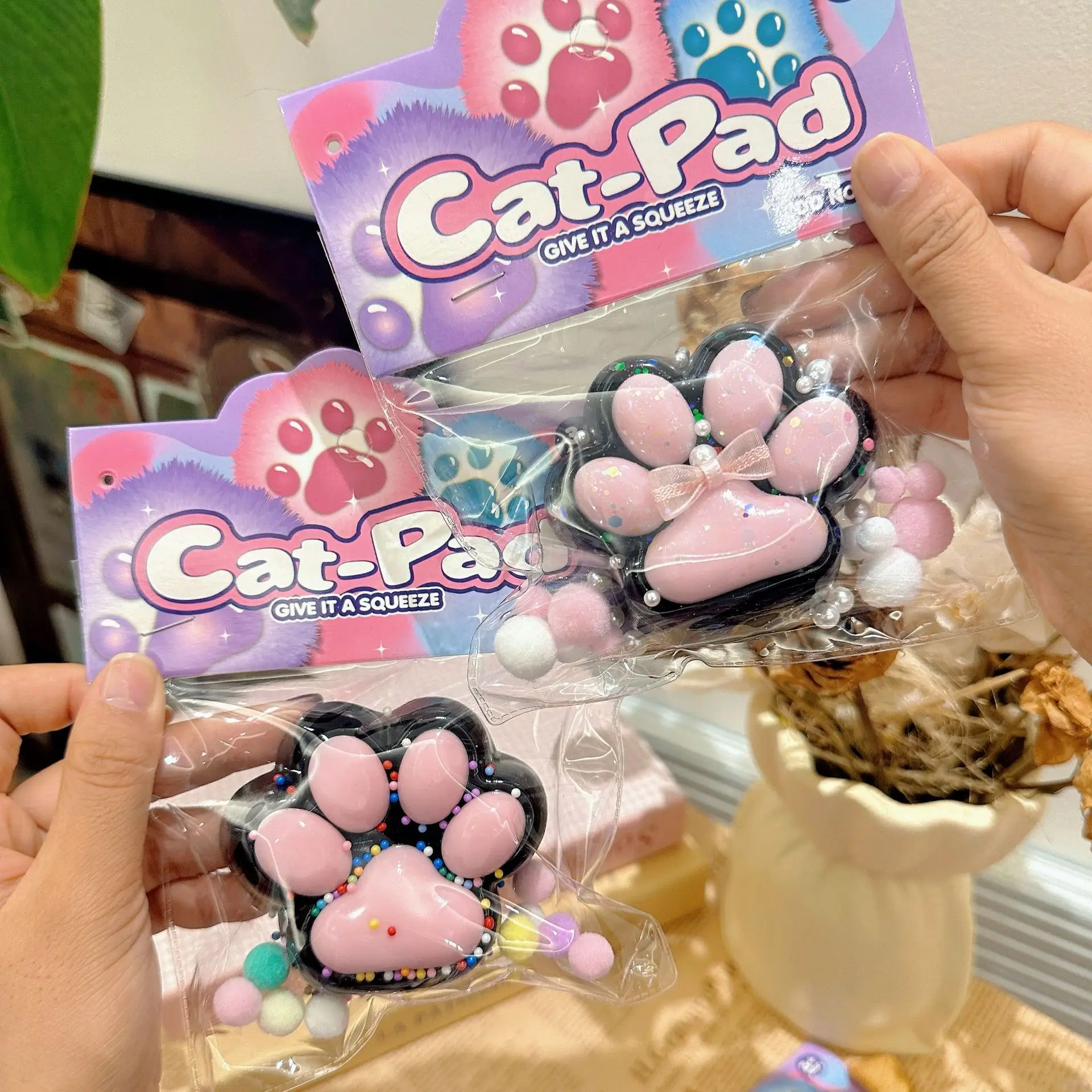 Dark Girl Soft Cat Foot Antistress Paws Fidget Toys Squishy Tapa Foot Adult Sensory Toys Antistress Foot Girls Kids Toys Gifts 6