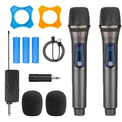 Professional UHF Dual - Channel Wireless Handheld Microphone for Events and Performances (1 to 2)
