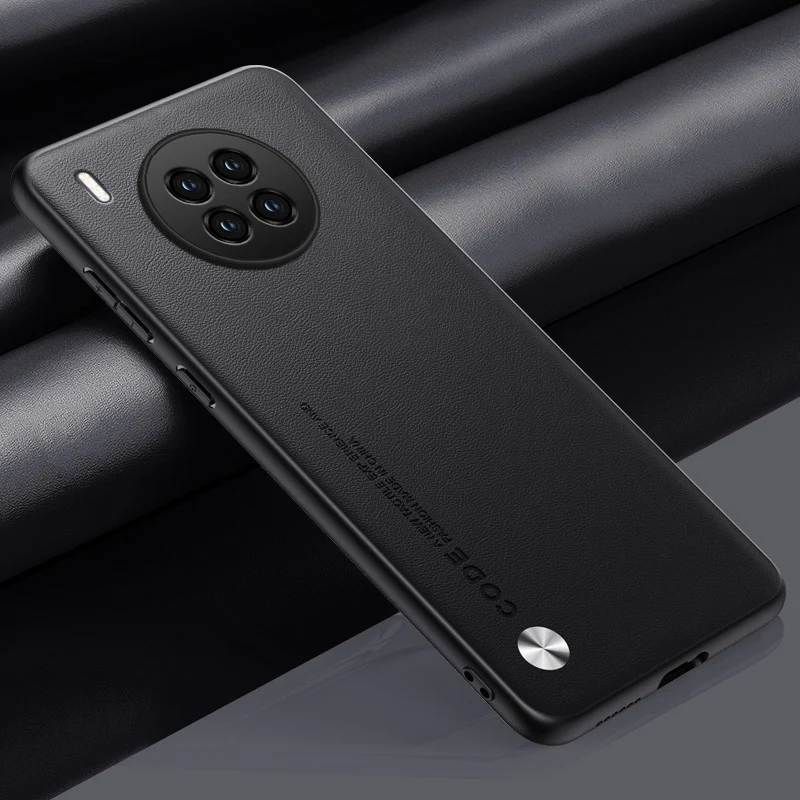 Deluxe PU Leather Matte Silicone Phone Case with Full Camera Protection