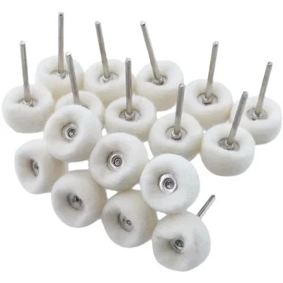 10 Stück Mini Schleifen Schleifkopf Schleifscheibe Filz 2,35 mm Schaft Polierscheiben Metall Polierbürste Bohrer Drehwerkzeug Zubehör – Detail 5
