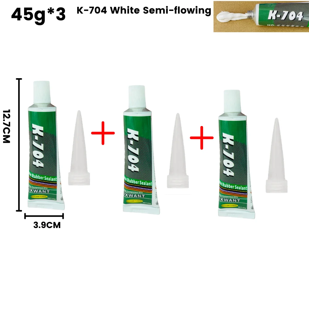 Silicone Industrial Adhesive 45g - High-Strength RTV Sealing Glue for Electronics (Available in Black, White, Transparent)