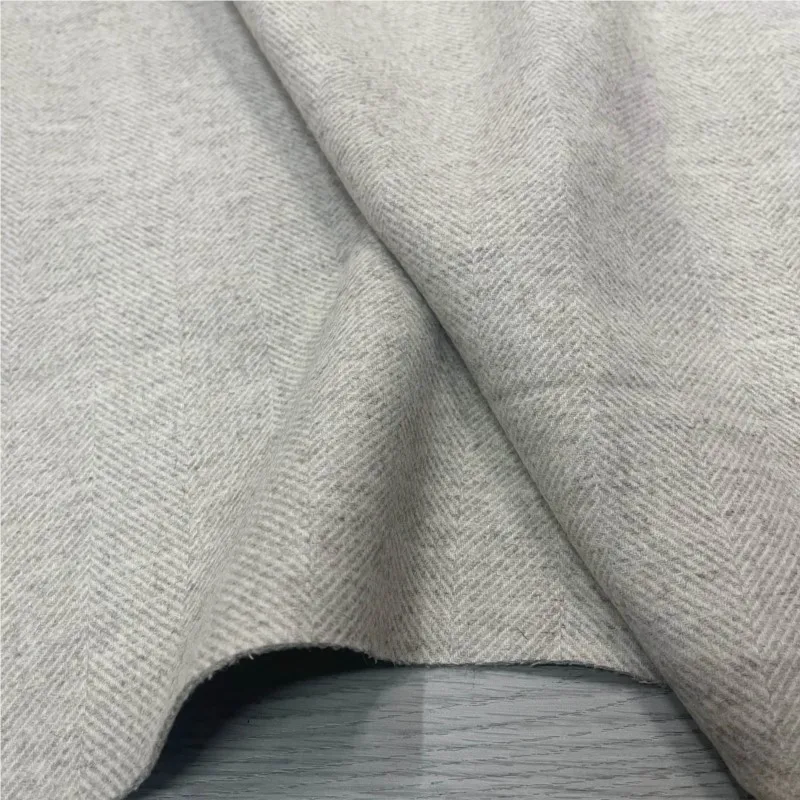 Thickened double-sided oat herringbone fall/winter coat vest fabric