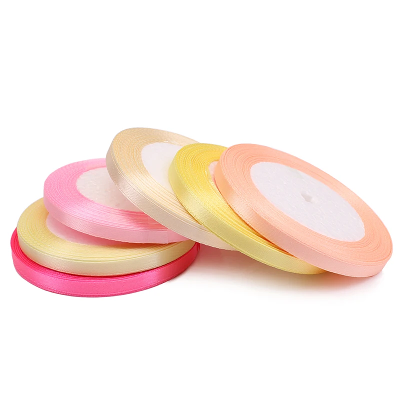 Ruban Satin, 12 Couleurs 6mm X 22m Ruban Tissu Pour Bricolage Art