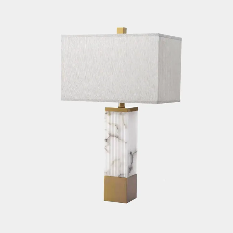 

Luxury White Gold Black Marble Desk Lamp Table Bedside Lamp Indoor Lighting Home Decoration For Bedroom Dressing Table Study