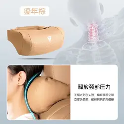 Luxury Leather Neck Pillow Headrest Support - Nappa Car Seat Protector Cushion (C - 1pc)