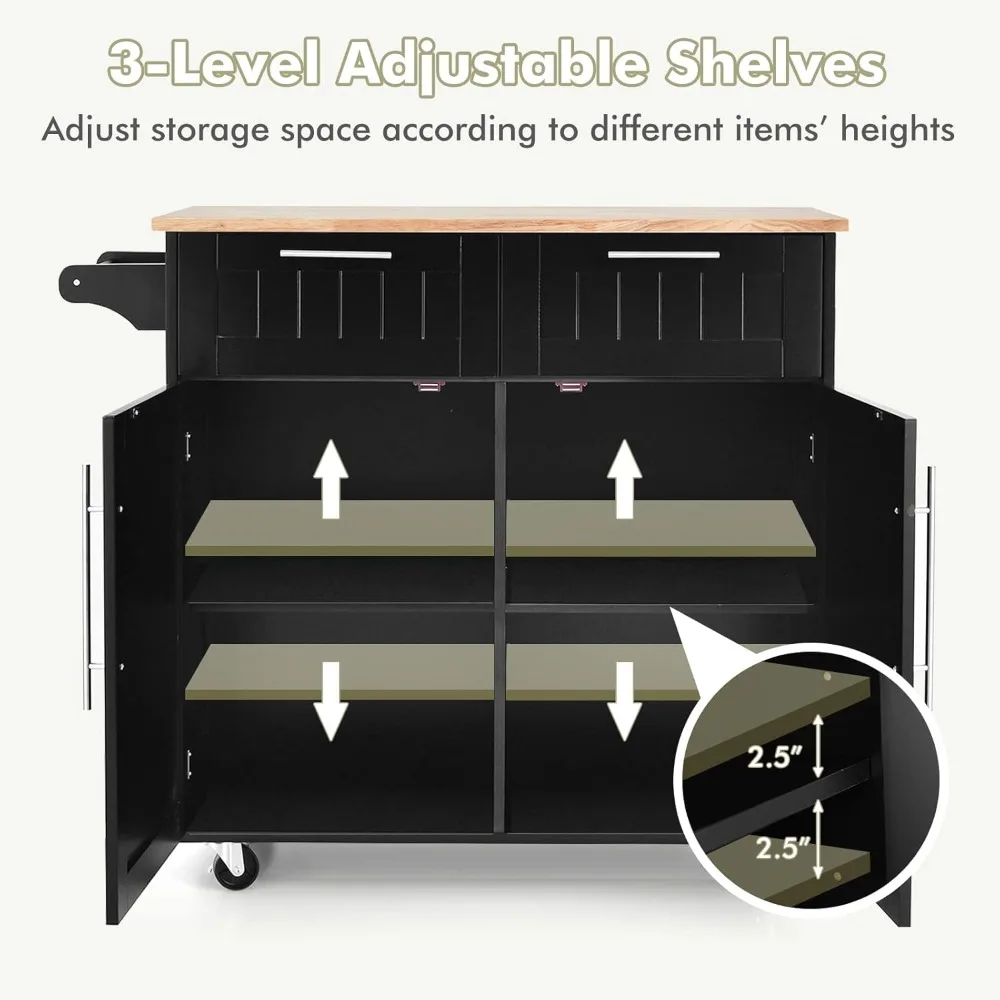 Kitchen Island Storage Cart 4