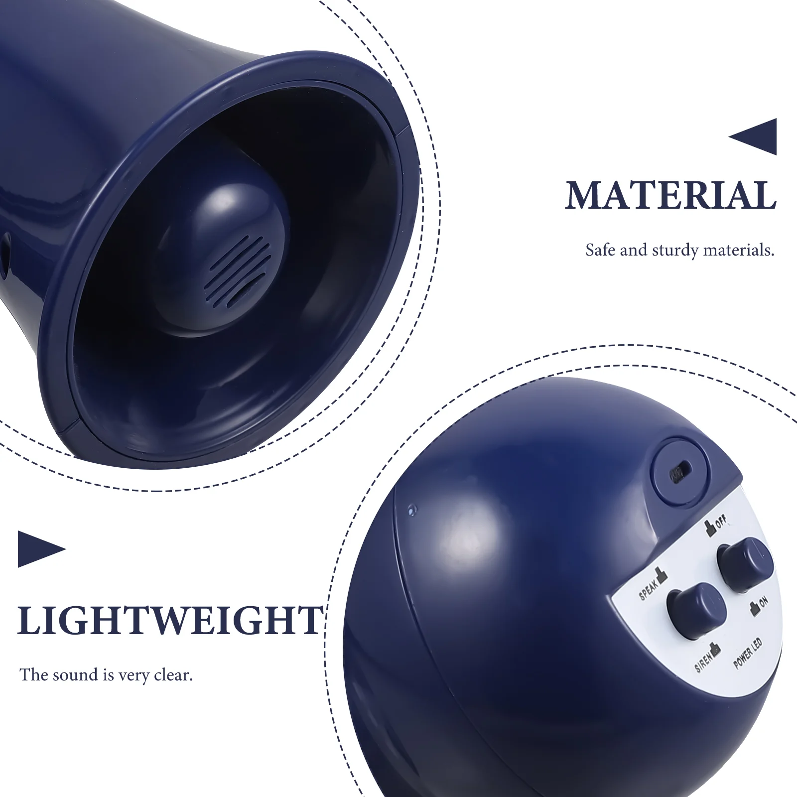 Foldable Durable Kids Voice Amplifier Police Megaphone Toy Clear Sound Child Role Play Cosplay Loudspeaker Team Sports Souvenirs