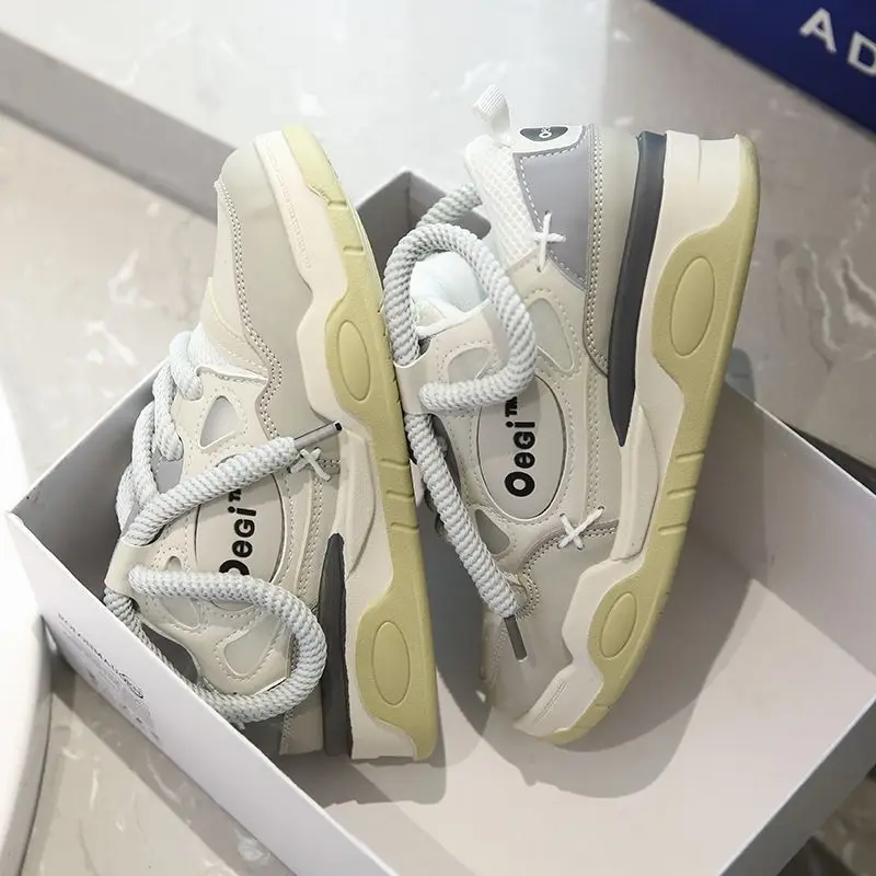 2024 Spring and Autumn New Style Niche Bread Women's Super Popular Ins Trendy All-Matching Sports and Leisure Platform Dad Shoes