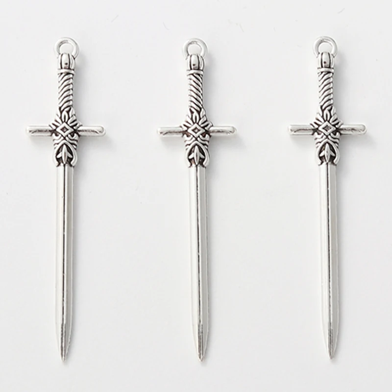 30pcs New Sword Alloy Charms Punk Weapon Pendants For Making Handmade DIY Jewelry Accessories Crafts Findings Necklace