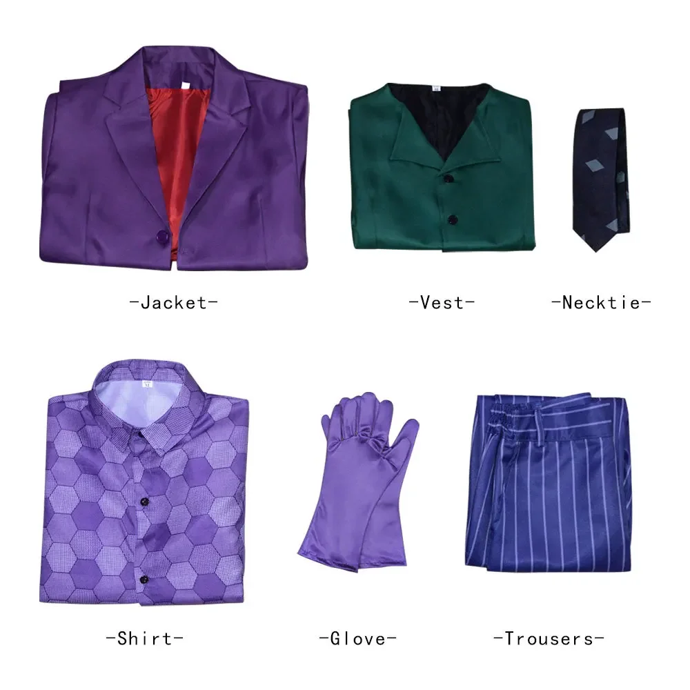 【ジョーカー】紫のロングコート【コスプレ衣装】 大人のためのジョーカーのコスプレコスチューム、彼の元帳スーツ