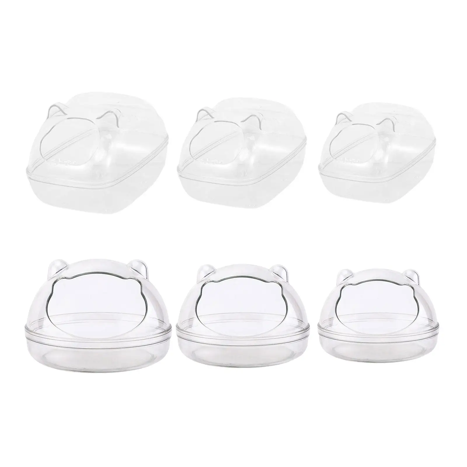 Hamster Sand Bath Container Hamster Toilet Transparent Bath Room Bathtub House Acrylic Basin for Small Animals Cage Accessories