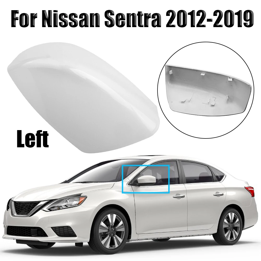 White Car Left Side Mirror Cover Cap For Nissan Sentra 20122019 No