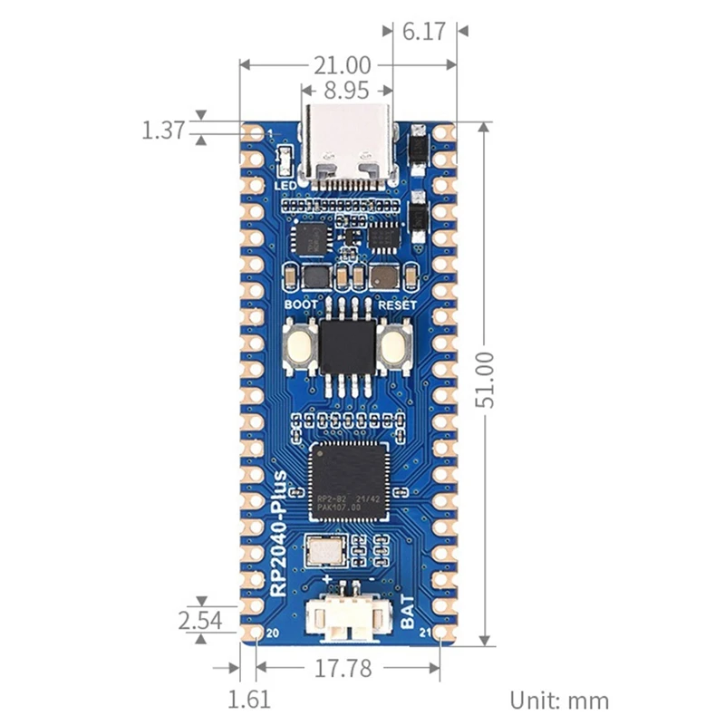 Waveshare-RP2040 ÷ ũƮѷ, 16MB Ĩ ÷,  , ڿ,  , 1 