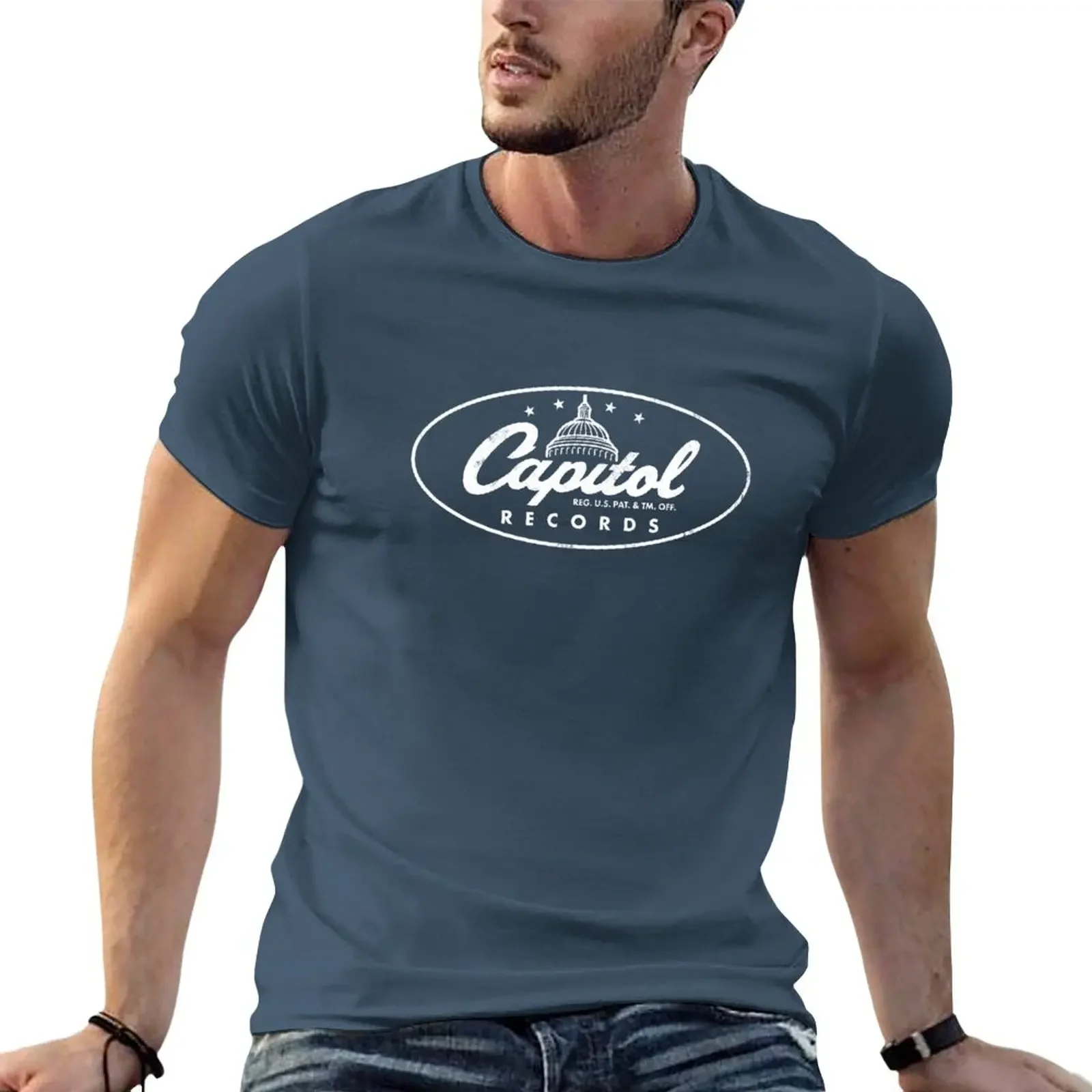 

Capitol Records T-Shirt sports fans summer tops mens graphic t-shirts