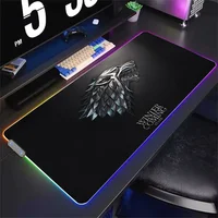 of Mousepads Mat Gaming MousePad LED Table Pads Game Backlit Rubber Desktop XXL RGB T-Thrones Desk  Micro USB 2