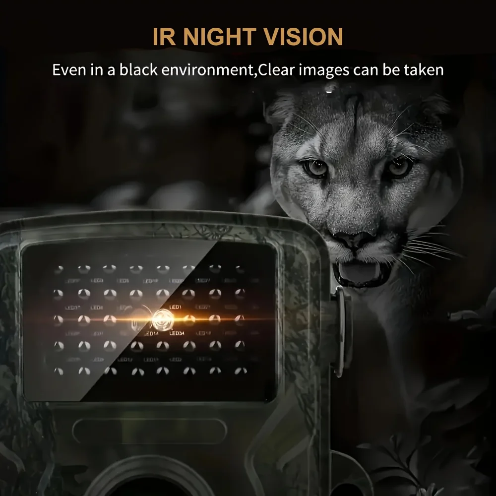 Hunting Trail Camera HD Wildlife Monitor 940nm Infrared Night Vision Activated Trigger Security Cam Outdoor Wildlife Photo Traps