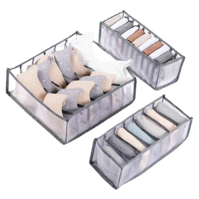 Fehérnemű Melltartó Szervező Tárolódoboz És Zokni Válogató Doboz Szekrény Ruházati Fiókok Elválasztó Dobozok - Image 6