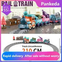 Electric Train Toy Set Car Railway Tracks Light and Sound Locomotive Engine Educational Game Boys Toys for Kids Christmas Gifts 1