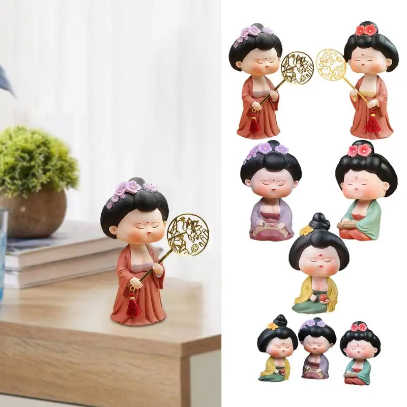 

Chinese Doll Decoration Tang Dynasty Chinese Antique Collectible Decoration Resin Oriental Decoration Doll Chinese Traditional