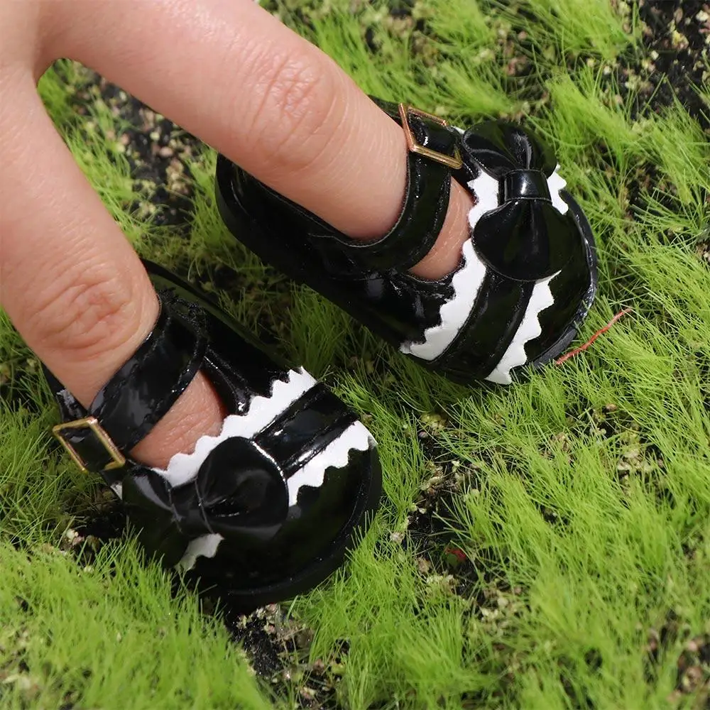 PU Leather PU Leather Bow Shoes Doll Shoes DIY Handmade Doll Leather Shoes Boots Shoes 1 Pair Doll Shoes Boots Children Toys
