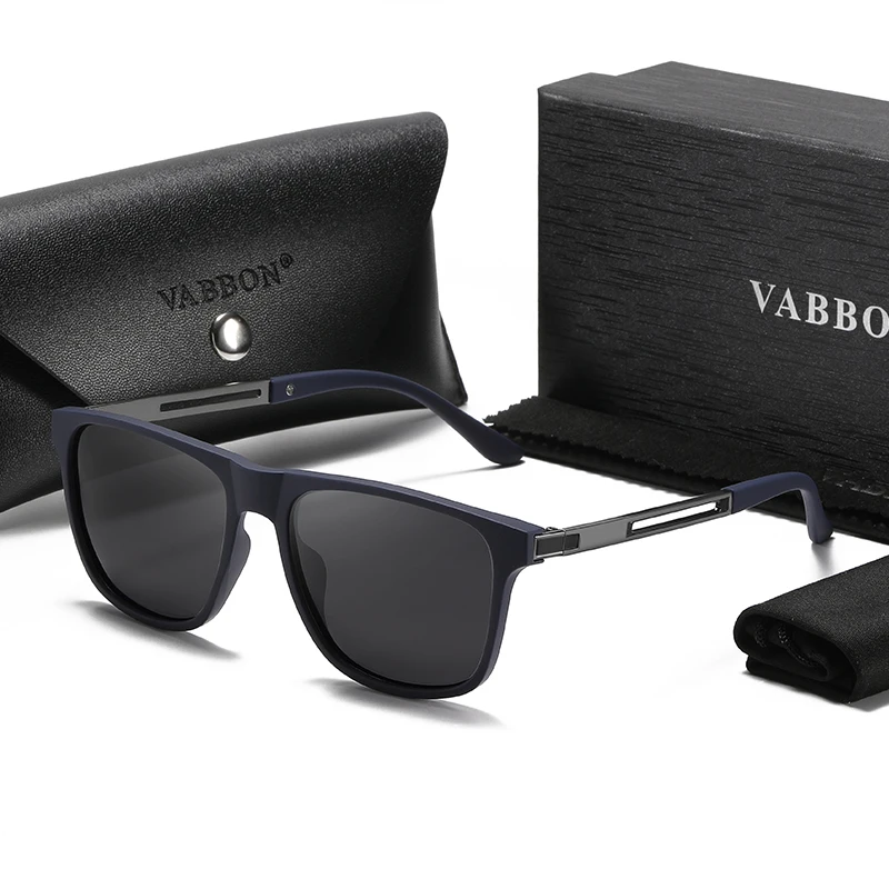 New Hollow Square Frame Polarized Sunglasses Men's Fashion Retro Uv Protective Sunglasses Car 1106