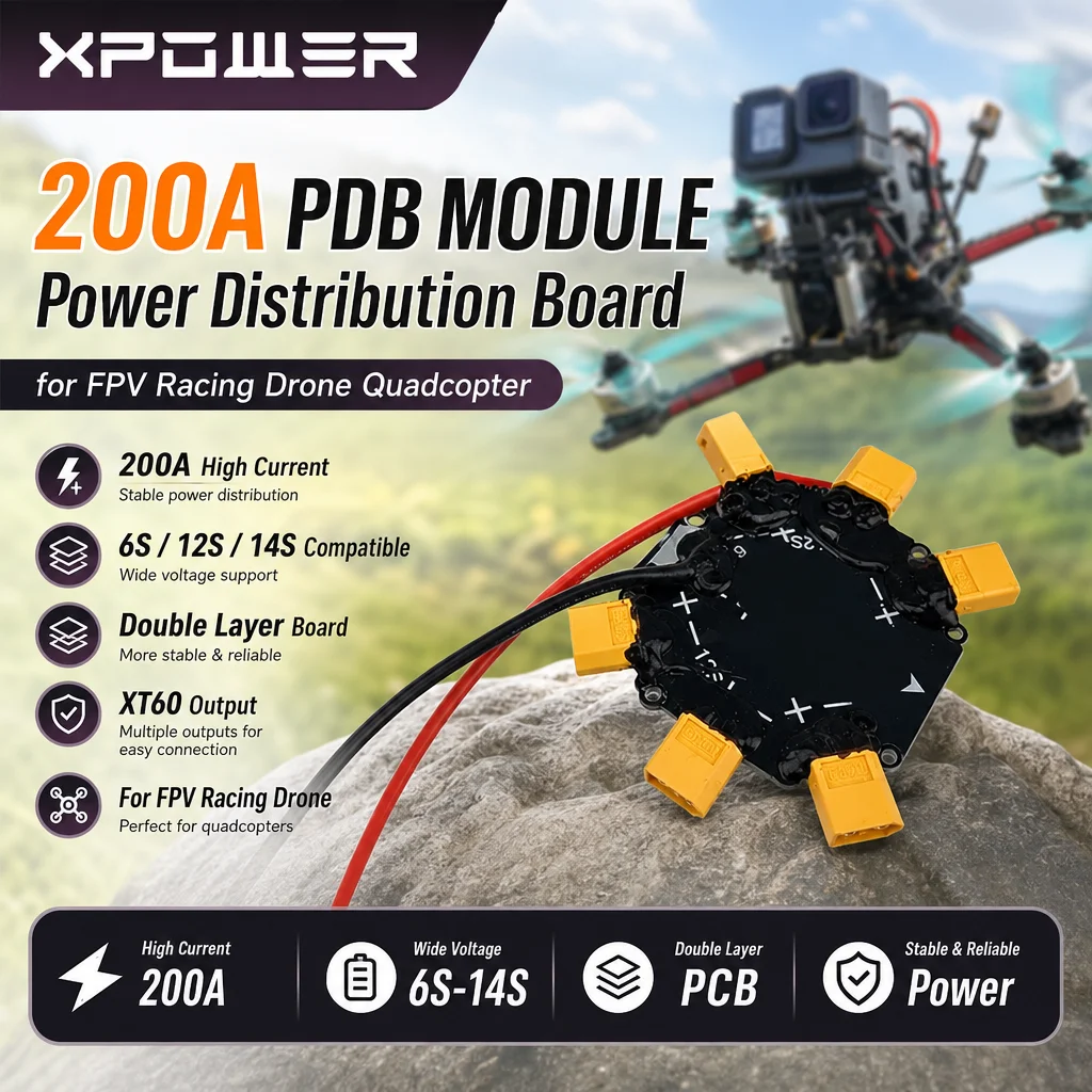 Carte de Distribution FPV 12S/6S pour Drone RC