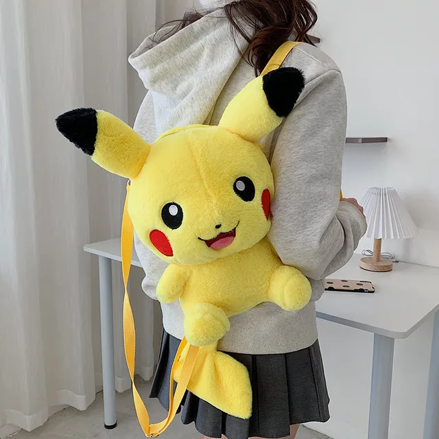 Pokémon Pikachu Plush Backpack Kawaii Cute Cartoon Doll Children's Birthday Holiday Gift Anime Toys 1