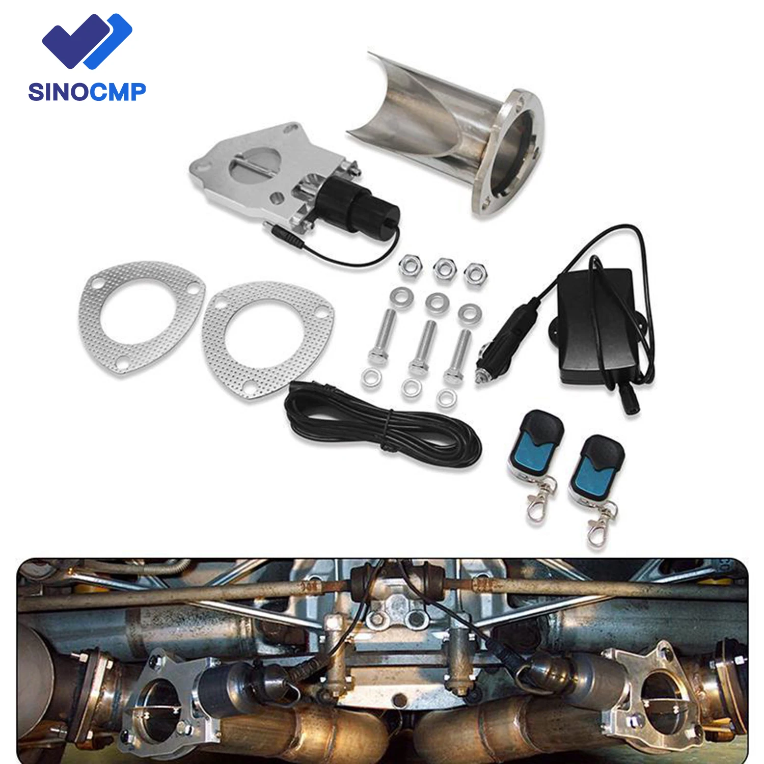 2"/2.25"/2.5''/3.0' Pipe Exhaust CutOut Electric Stainless Steel