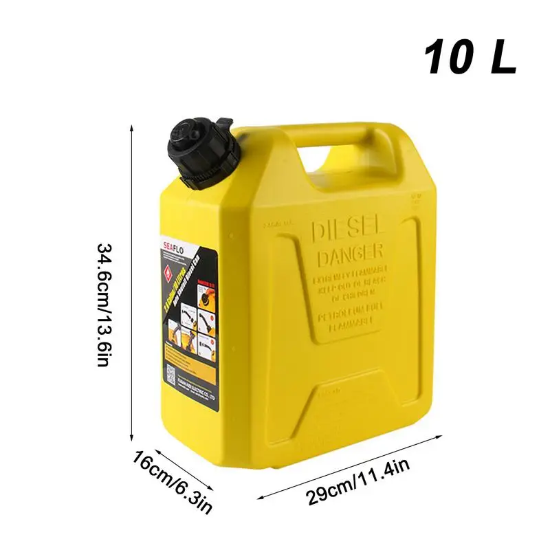 5/10L Fuels Cans Portable Fuel Tank Gasolines Diesel Container For Dirt Bike Cars Trailers Motorcycle Emergency