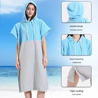 European and American Color Microfiber Loop Change Bathrobe Beach Surf Swimming Thickened Warm Adult Beach Cape 2