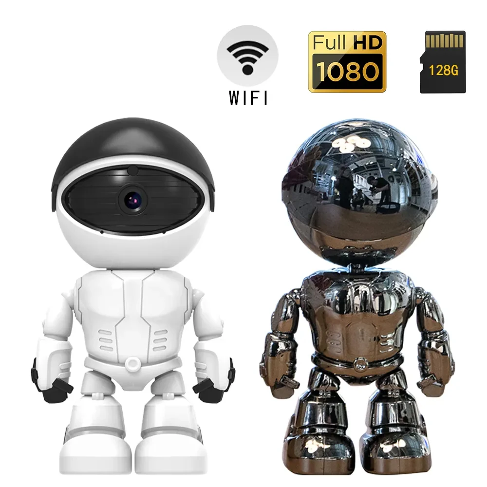 Robot Camera Wifi Mini Telecamere 2Mp Ip Indoor Cam Wireless Ptz Monitor Audio Video Sorveglianza Di Sicurezza Visione Notturna 1080P