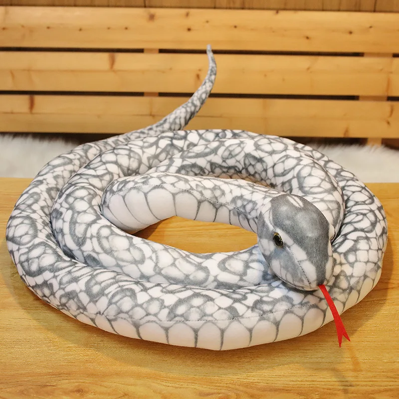 110-300Cm Di Vita Reale Serpente Peluche Gigante Boa Cobra Lungo Serpente Imbottito Peluche Rosso Giallo Blu Verde Creativo Arredamento Regalo