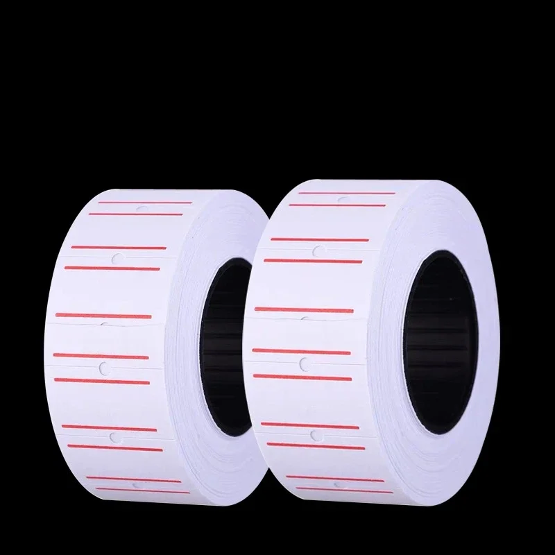 1/2/3/5PC， White self-adhesive price label stickers, office supplies, price paper labels, food labels, 500 labels per roll - 5