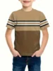 Striped Simplicity 3d Print Tee Shirt Kids Boys Clothes Short Sleeve Casual Children's Clothing Fashion T Shirt For Boys 1