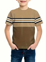 Striped Simplicity 3d Print Tee Shirt Kids Boys Clothes Short Sleeve Casual Children's Clothing Fashion T Shirt For Boys 1