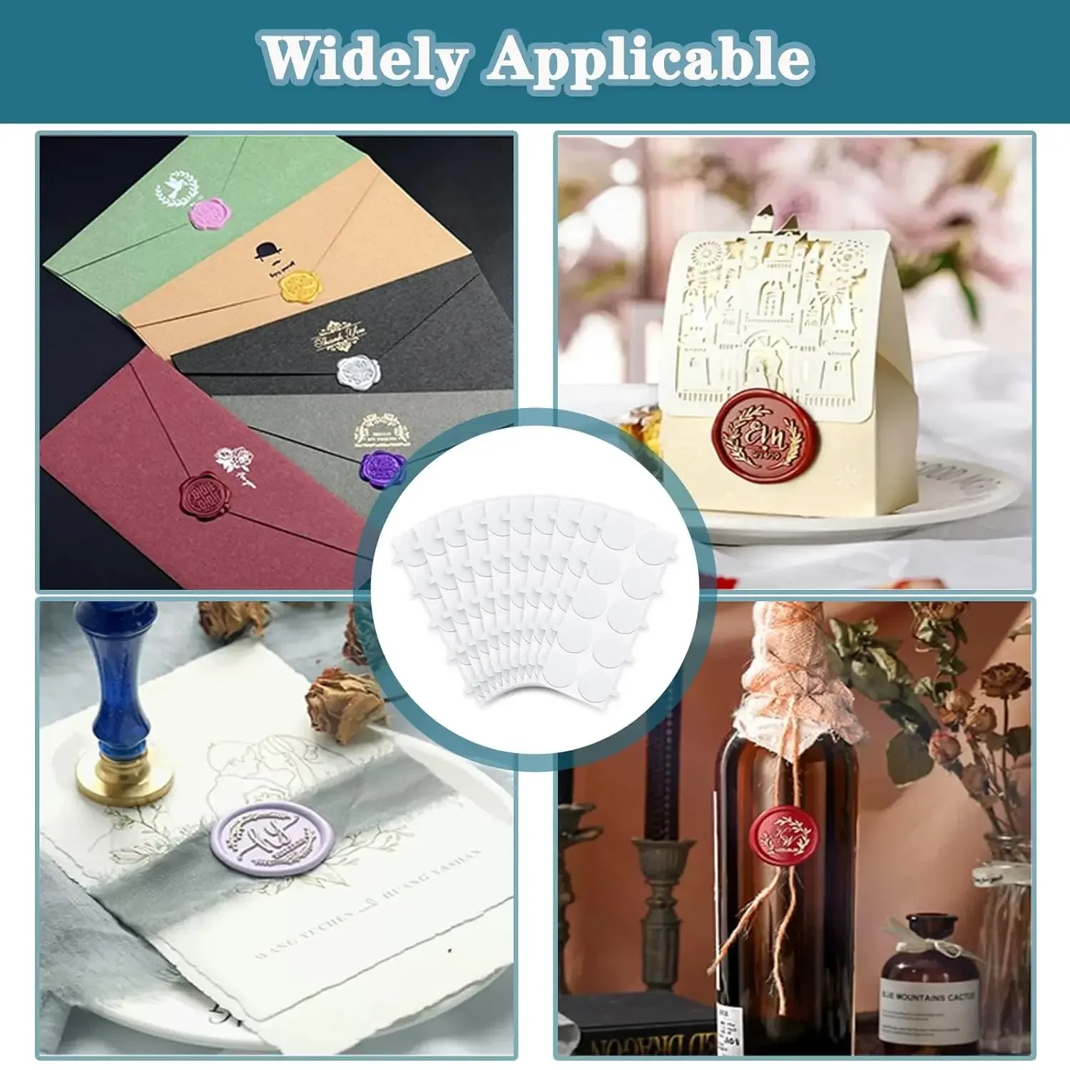 1 Inch Double Sided Adhesive Dots Wax Seal Stickers Tack Putty Round Wax Seal Backing Sealing Stamp DIY Craft 120pcs self adhesive stickers adhesive stickers roll packaging stickers packaging stickers