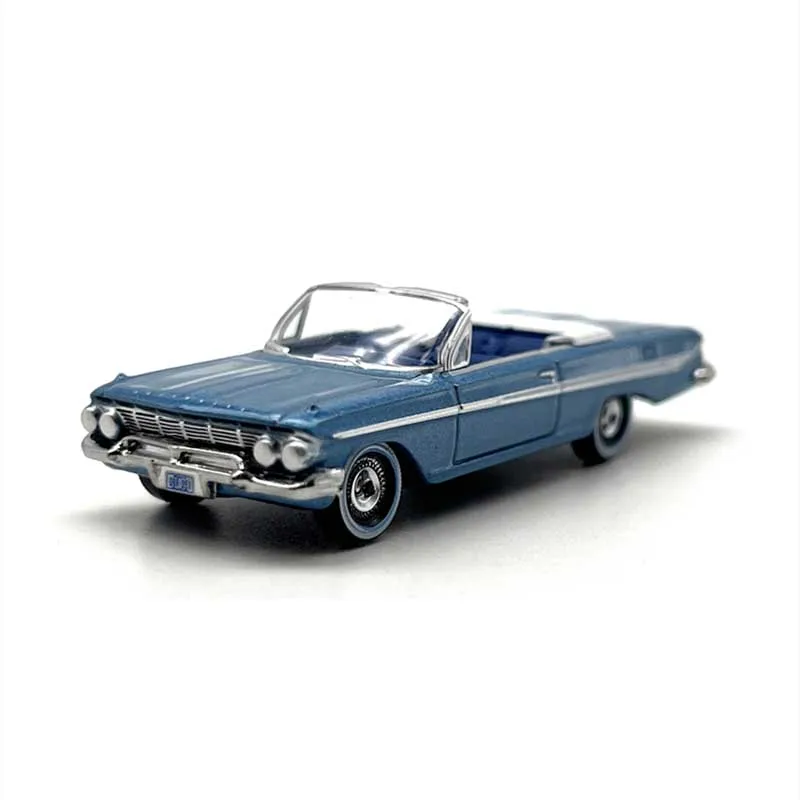 

Модель автомобиля из сплава под давлением Impala 1961 в масштабе 1:87, винтажная модель суперкара, классические игрушки, взрослые искусственные сувениры, статическое отображение