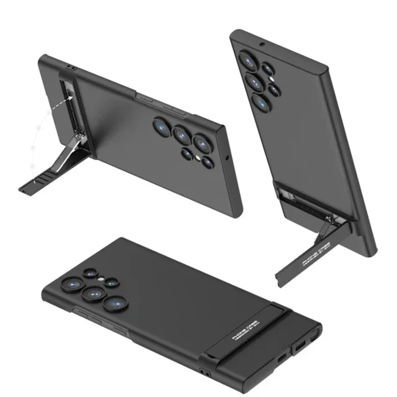 Ultra-Thin Skin-Friendly Matte Shockproof Protective Cover with Adjustable Bracket