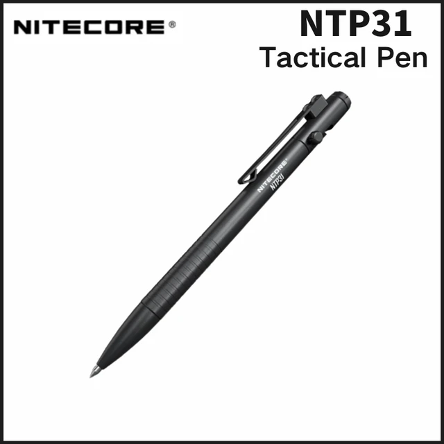 Nitecore - Bolígrafo táctico de acción de perno de aluminio NTP31 - bolígrafo  táctico