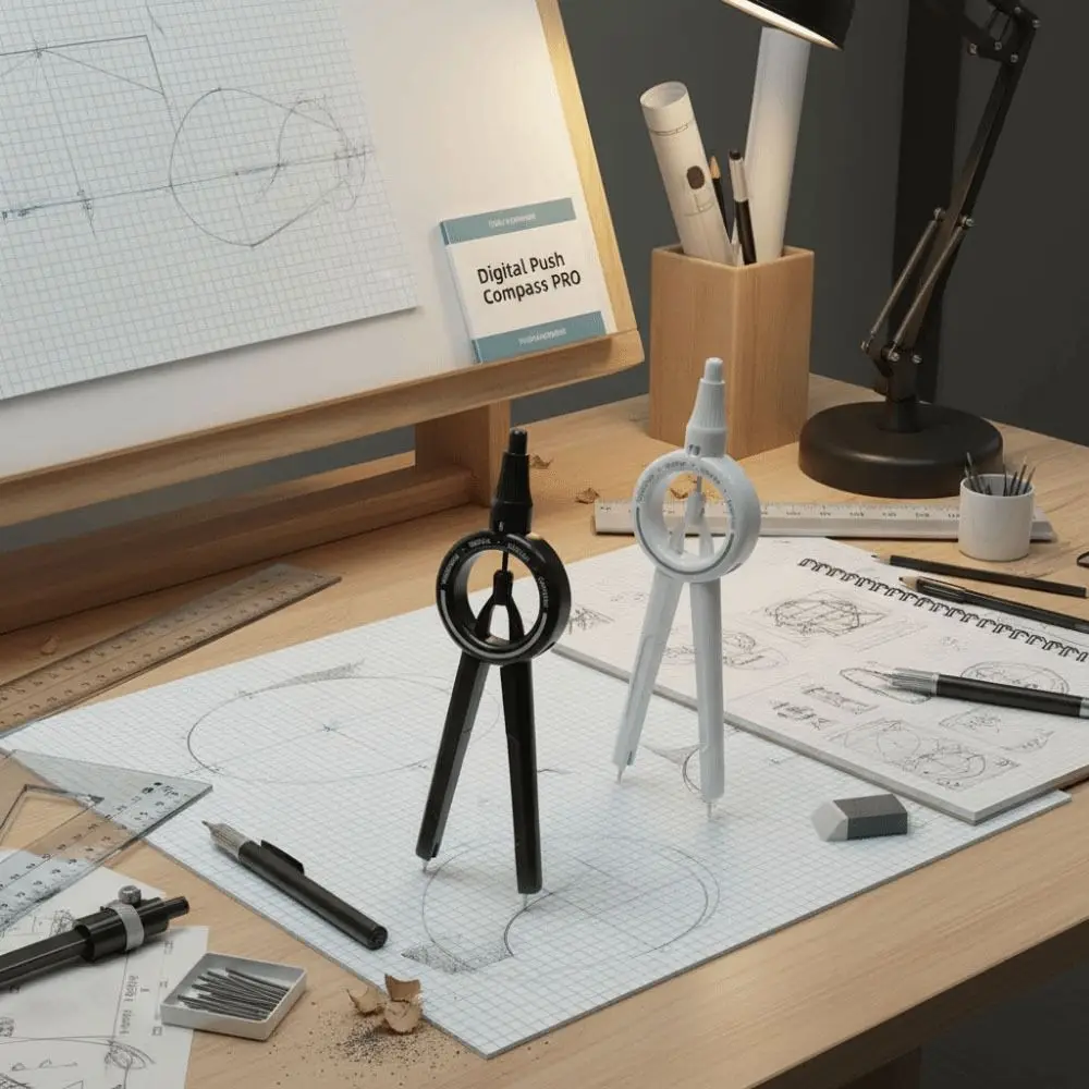 정밀 디지털 디스플레이 나침반 제도 도면 프레스형 원형 도면 게이지 엔지니어링 디지털 반경 디스플레이