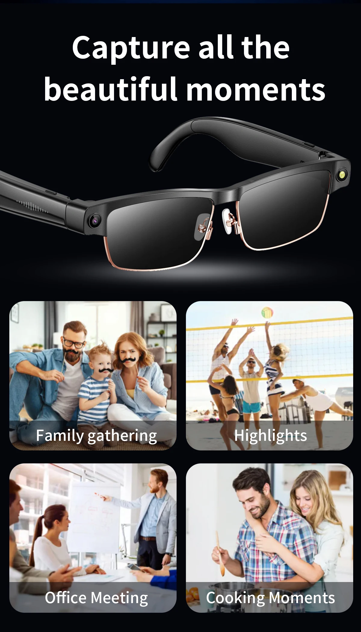 Smart Glasses With Ai Voice Assistant And Hd Video Camera_voghion.com