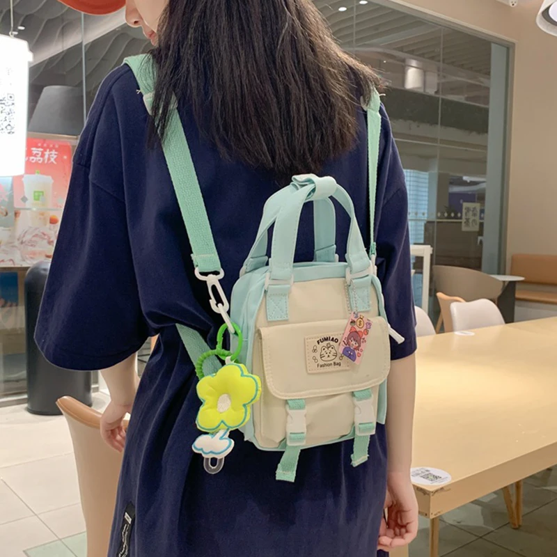 

Cute Mini Backpack for Women Multifunction Female Waterproof Nylon Small Travel Bags Japanese Style Casual Ladies Crossbody Bags