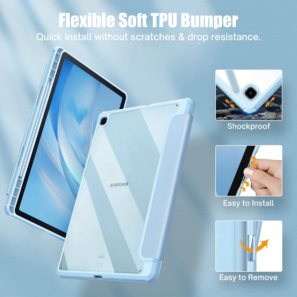 touch screen tablet with pen 2020 Samsung Tab S6 Lite Case For Samsung Galaxy Tab 10.4" SM-P610 SM-P615 With Auto Wake up / Sleep Pencil Holder Tablet Cover touch pens for ipads