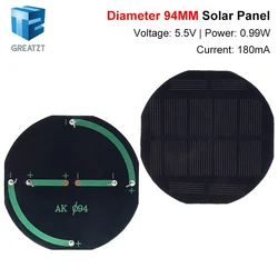 Enhanced Polycrystalline Solar Panel for DIY Projects - 5.5V 180mA (4PCS)